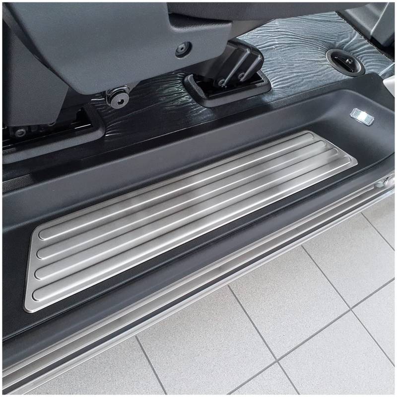 tuning-art XF514-1 4-teiliges Edelstahl Einstiegsleisten Set passend für VW T6 T6.1 Multivan Caravelle 2015-2024, Farbe:Silber von tuning-art