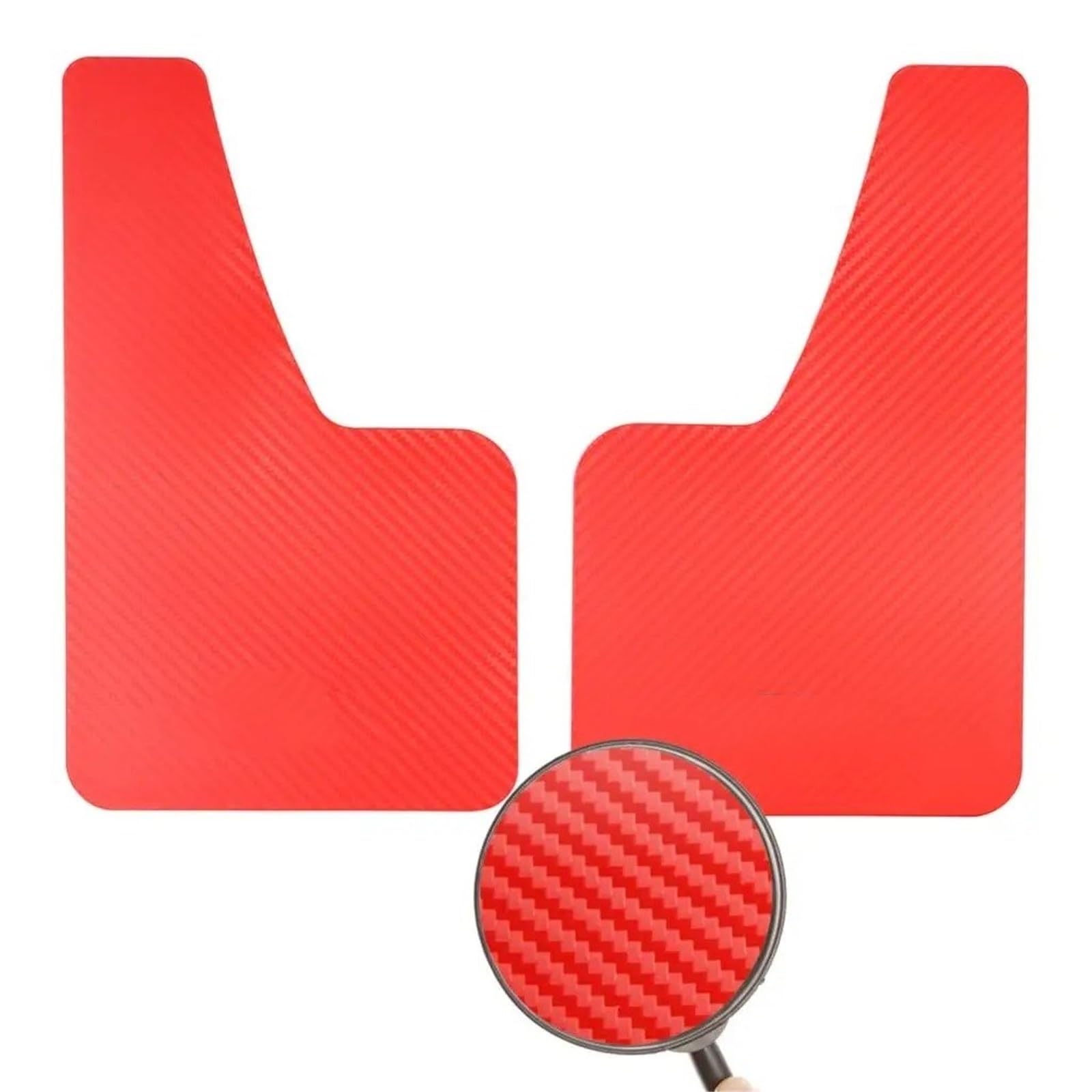 Auto Schmutzlappen Auto Universal Schwarz ROT Carbon Faser Effekt Geformt Kotflügel Kotflügel Abdeckung Vorne Hinten Styling Zubehör Auto Kotflügel(2pcs red) von tusgt