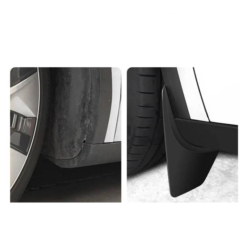 Auto Schmutzlappen Für Tesla Für Modell Für Y 2020-2023 Auto Rad Schlamm Flaps Splash Guards Schmutzfänger Vorne Hinten Kotflügel Auto Kotflügel(A (Kit)) von tusgt