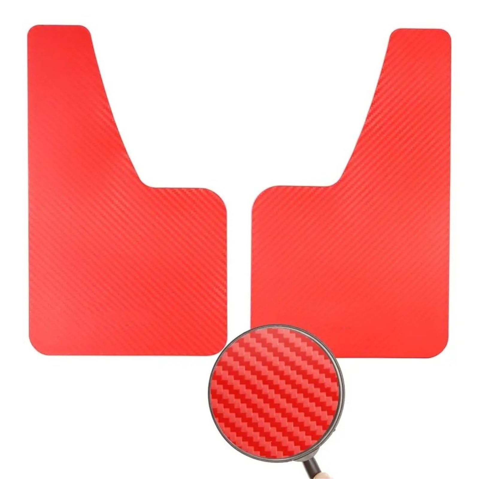 Auto Schmutzlappen Kohlefaser -Effekt Splash Guards Car Fender Deckung Universell Vordere Heckzubehör Auto Kotflügel(2pcs Red) von tusgt