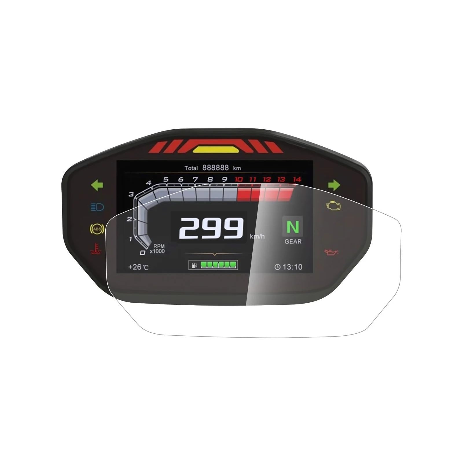Für Ducati Für Monster 796 797 821 937 1200 1200R Motorrad Tacho Schutz Cluster Kratzschutz Film Displayschutzfolie Dashboard Displayschutzfolie Motorrad(1 pcs) von tusgt