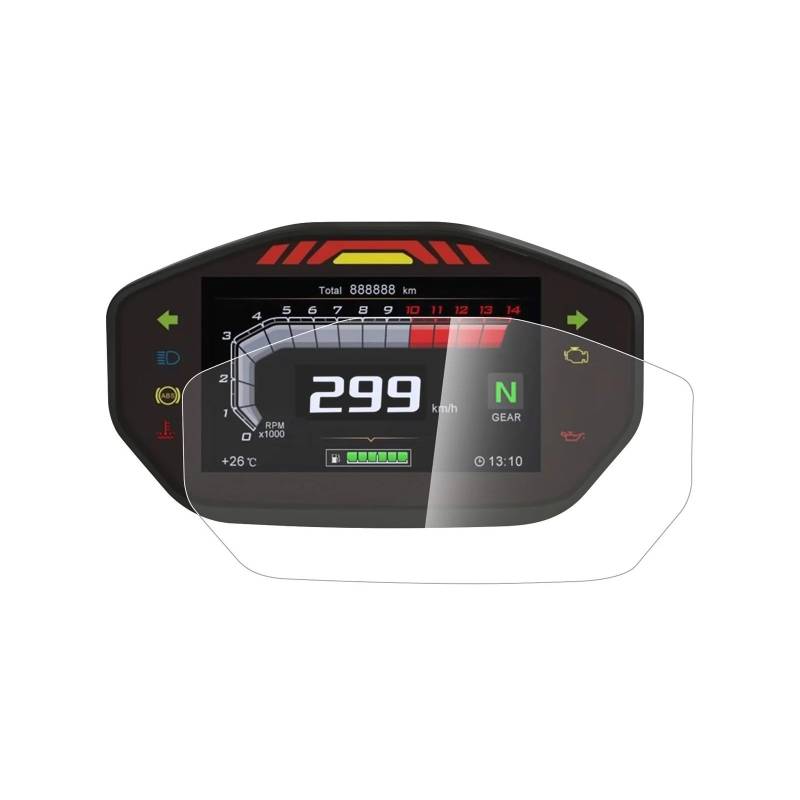 Für Ducati Für Monster 796 797 821 937 1200 1200R Motorrad Tacho Schutz Cluster Kratzschutz Film Displayschutzfolie Dashboard Displayschutzfolie Motorrad(1 pcs) von tusgt