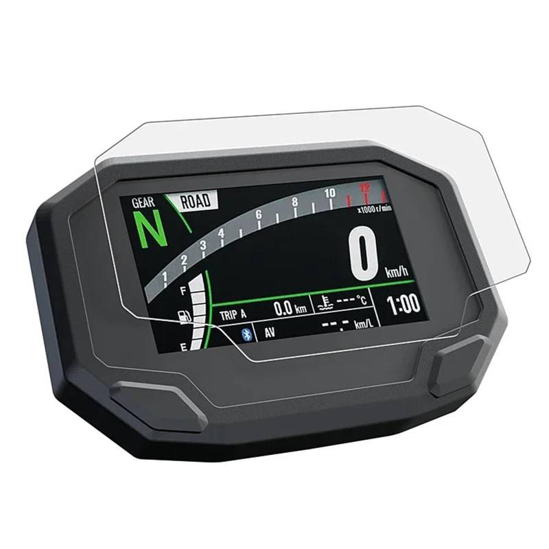 Für Kawasaki Für Ninja 650 Für Z650 Für Z900 2020 2021 2022 2023 Motorrad Scratch Cluster Screen Dashboard Schutz Instrument Film Dashboard Displayschutzfolie Motorrad(Two Sets) von tusgt