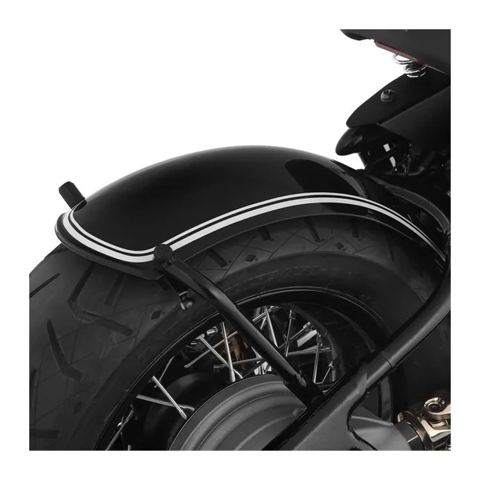 Motorrad-Kotflügel FÜR R18 2020 2021 2022 2023 3K Carbon Metall Hinterrad Kotflügel Kotflügel Spritzschutz Motorradabdeckung Motorrad-Kotflügel(Gloss Black White) von tusgt