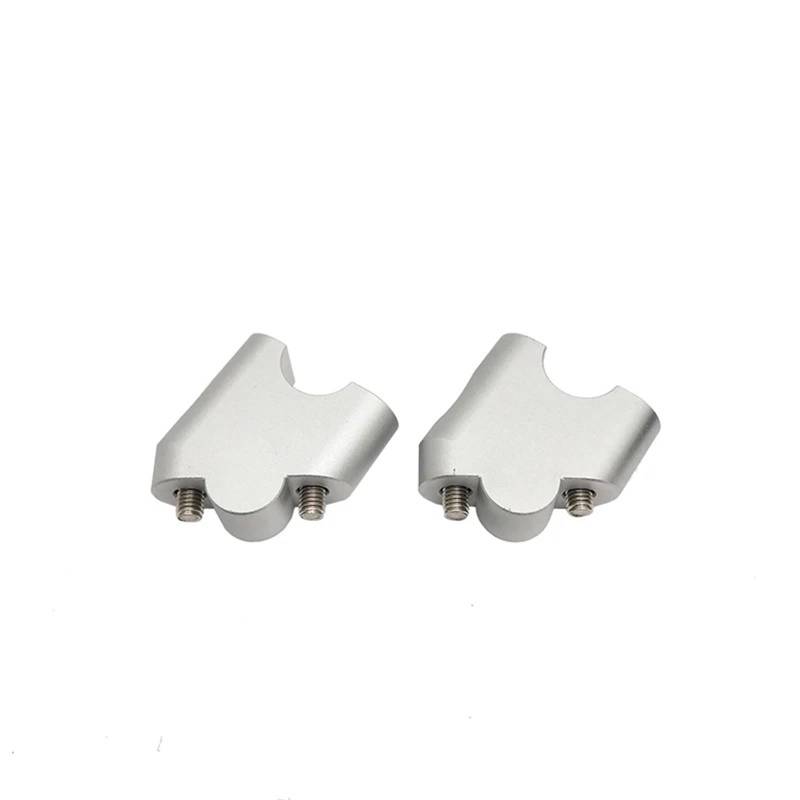 Motorrad Lenker Riser Für Suzuki Für DL650 Für V-Strom DL 650 CNC Lenker Riser Up Clamp Mount Taper Lenker Riser Kit Fit Motorrad Lenkererhöhung(Silver) von tusgt