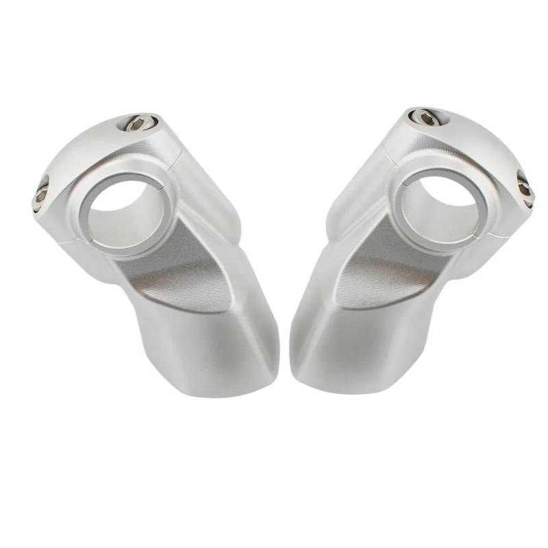 Motorrad Lenker Riser Für Triumph Für ROCKET-3GT R 2019-2024 Motorrad Lenker Riser Mount Clamp Lift 22MM Bewegen Zurück 32MM Motorrad Lenkererhöhung(Silver) von tusgt