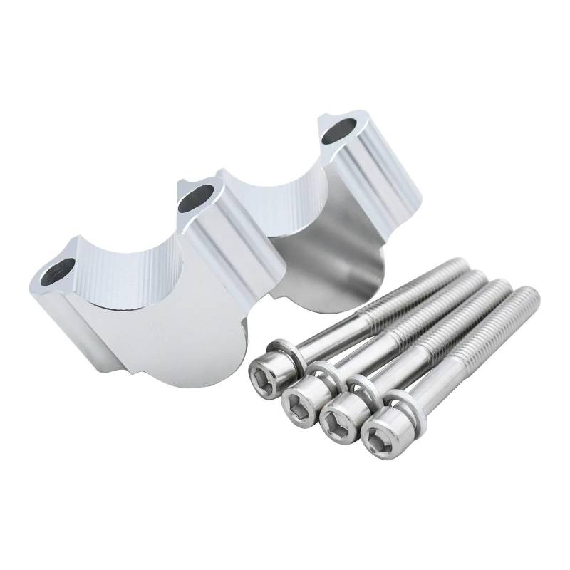 Motorrad Lenker Riser Universal Motorrad Lenker Riser Bar Montieren Griff Klemme 28mm 22mm Motorrad Lenkererhöhung(22mm Silver) von tusgt
