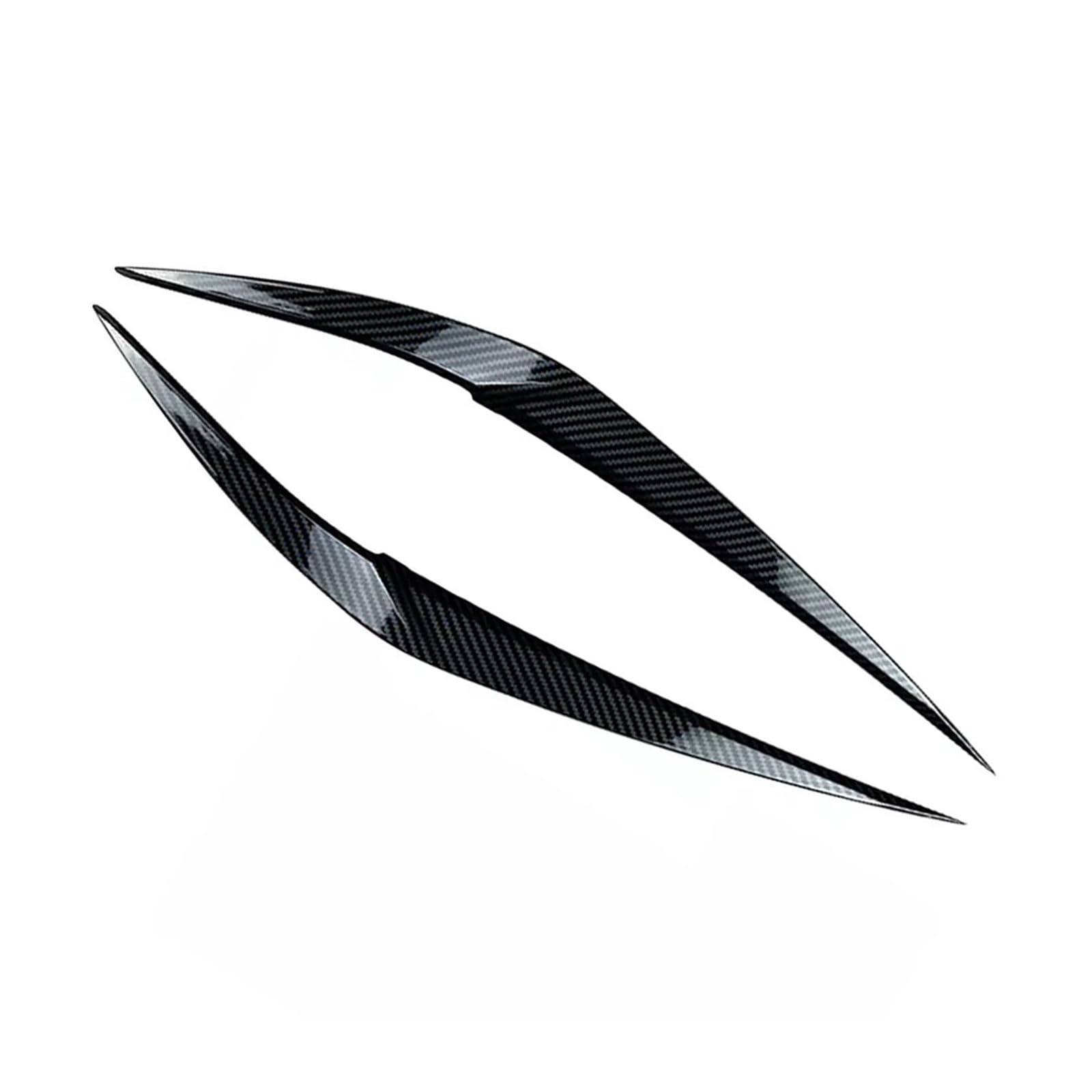 tuyda 1 Paar Auto Frontscheinwerfer Augenbrauen Augenlider Trim Cover,Fit for X1 F48 201 2017-2020 Scheinwerfer-Augenbrauenschutz(Carbon Fiber Pattern) von tuyda
