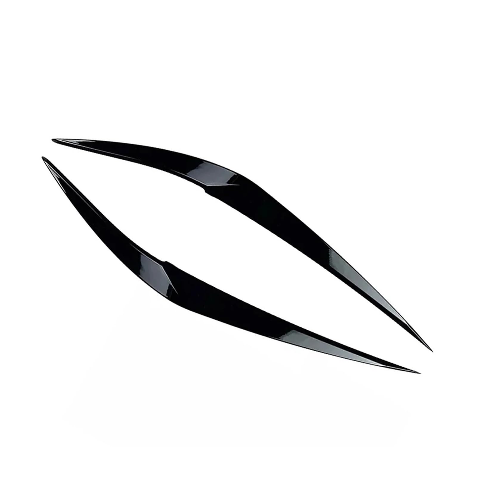 tuyda 1 Paar Auto Frontscheinwerfer Augenbrauen Augenlider Trim Cover,Fit for X1 F48 201 2017-2020 Scheinwerfer-Augenbrauenschutz(Gloss Black) von tuyda