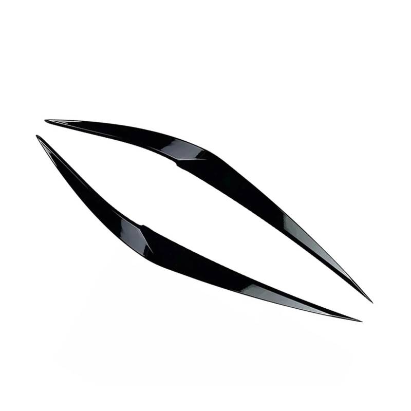 tuyda 1 Paar Auto Frontscheinwerfer Augenbrauen Augenlider Trim Cover,Fit for X1 F48 201 2017-2020 Scheinwerfer-Augenbrauenschutz(Gloss Black) von tuyda