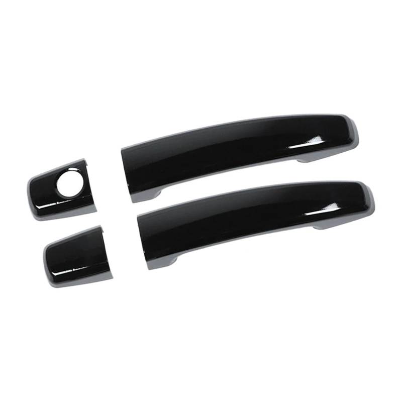 tuyda 1 Paar Auto-Seitentürgriff-Abdeckungsverkleidung, passend for Chevrolet, Camaro 2010–2015, Kappen-Set, schwarz, außen links und rechts Dekorative Auflage für Autotürgriffe von tuyda