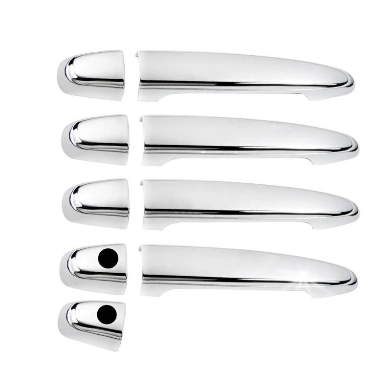tuyda 1 Set Auto-Außenseitentürgriffabdeckung, passend for Toyota, Sienna 2004–2010, Kappen-Formteil, ABS-Kunststoff, Chrom-Silber Dekorative Auflage für Autotürgriffe von tuyda