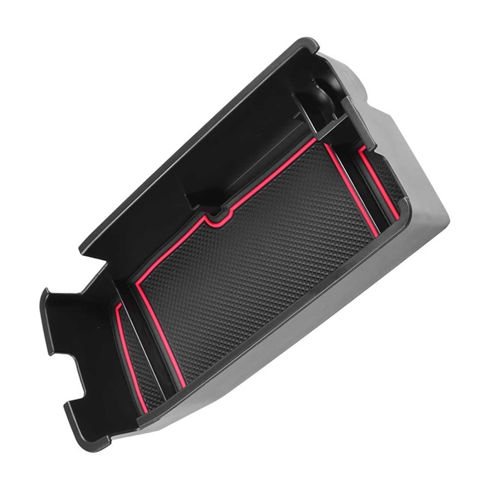 tuyda 1 Stück Mittelkonsolen-Aufbewahrungsbox, passend for Chevrolet, Bolt EUV EV 2022–2023, Zubehör-Tablett, Organizer, Armlehnen-Hilfsmittel Ablagefach für die Armlehne des Fahrzeugs(Red) von tuyda