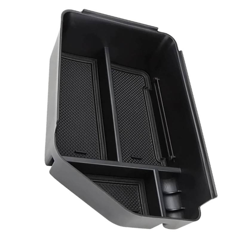 tuyda 1 Stück Mittelkonsolen-Aufbewahrungsbox, passend for KIA, EV6 2021–2022, Armlehnen-Aufbewahrungsbox, Innenzubehör mit Münzhalter, ABS, Schwarz, Rot Ablagefach für die Armlehne des Fahrzeugs(Blac von tuyda