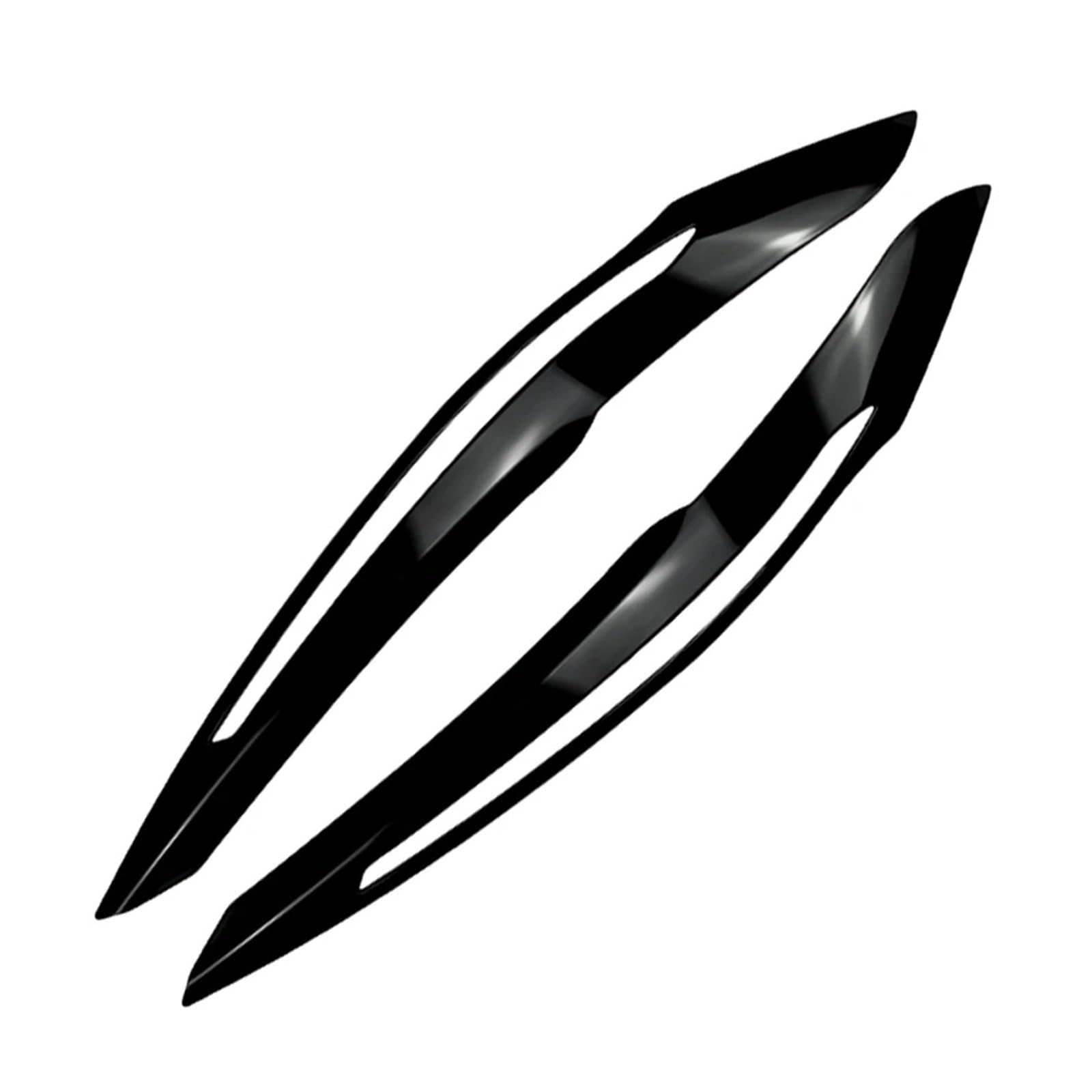 tuyda 2-teilige Auto-Scheinwerfer-Augenbrauenabdeckung, passend for, 1er F20 F21 Advance Version 2011–2014, dekorative Augenlider Scheinwerfer-Augenbrauenschutz(Bright Black) von tuyda