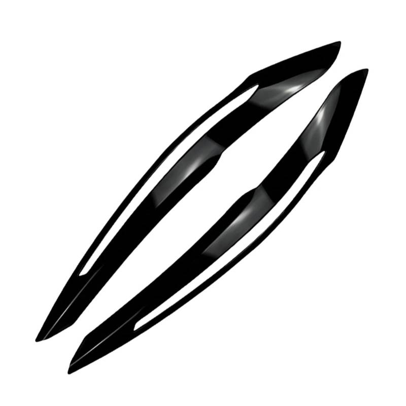 tuyda 2-teilige Auto-Scheinwerfer-Augenbrauenabdeckung, passend for, 1er F20 F21 Advance Version 2011–2014, dekorative Augenlider Scheinwerfer-Augenbrauenschutz(Bright Black) von tuyda
