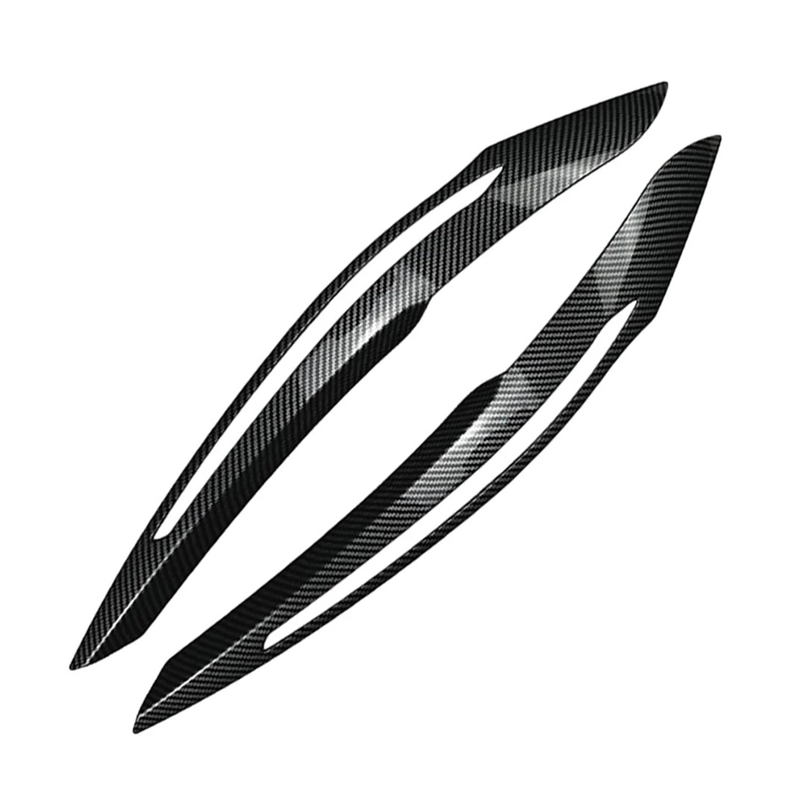 tuyda 2-teilige Auto-Scheinwerfer-Augenbrauenabdeckung, passend for, 1er F20 F21 Advance Version 2011–2014, dekorative Augenlider Scheinwerfer-Augenbrauenschutz(Carbon Fiber Black) von tuyda