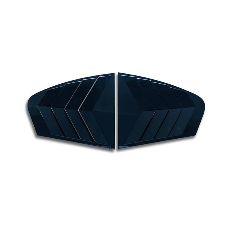 tuyda 2-teilige Lüftungsschlitzabdeckung, passend for Volkswagen, passend for Passat B8 2019–2022, Heckscheibenrollos for die Seite Dekorative Abdeckung für Heckscheibengrill(Glossy black) von tuyda
