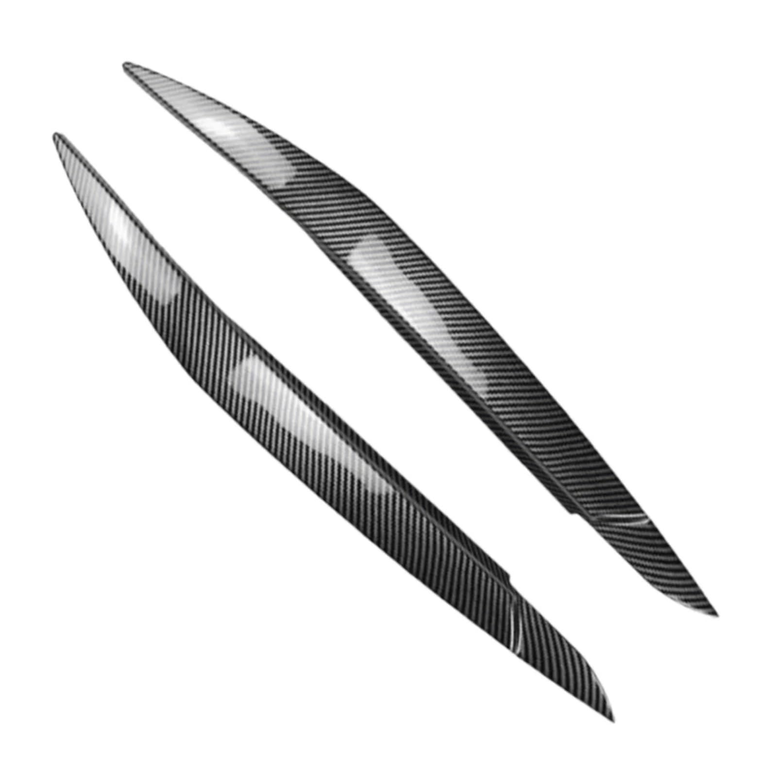 tuyda 2Pcs Auto Scheinwerfer Augenbraue Augenlid Trim Abdeckung,Fit for X6 E71 E72 2008-2014 Scheinwerfer-Augenbrauenschutz(ABS Carbon) von tuyda