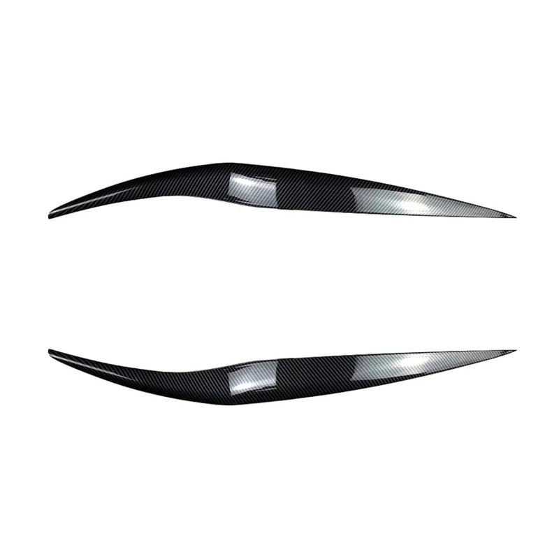tuyda 2x Auto Front Scheinwerfer Abdeckung Kopf Augenbraue Augenlid Trim,Fit for Ford, Fiesta MK6.5 2013-2017 Licht Lampe Augenlid Dekoration Scheinwerfer-Augenbrauenschutz(Carbon Look) von tuyda