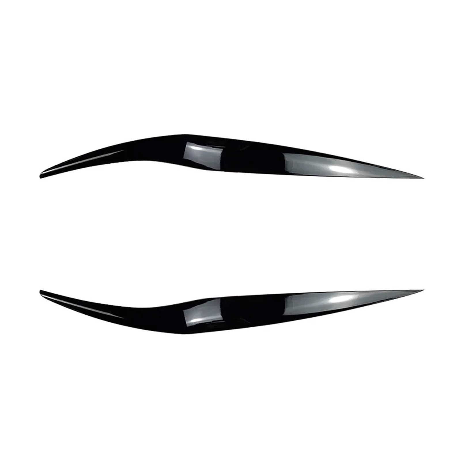 tuyda 2x Auto Front Scheinwerfer Abdeckung Kopf Augenbraue Augenlid Trim,Fit for Ford, Fiesta MK6.5 2013-2017 Licht Lampe Augenlid Dekoration Scheinwerfer-Augenbrauenschutz(Glossy Black) von tuyda