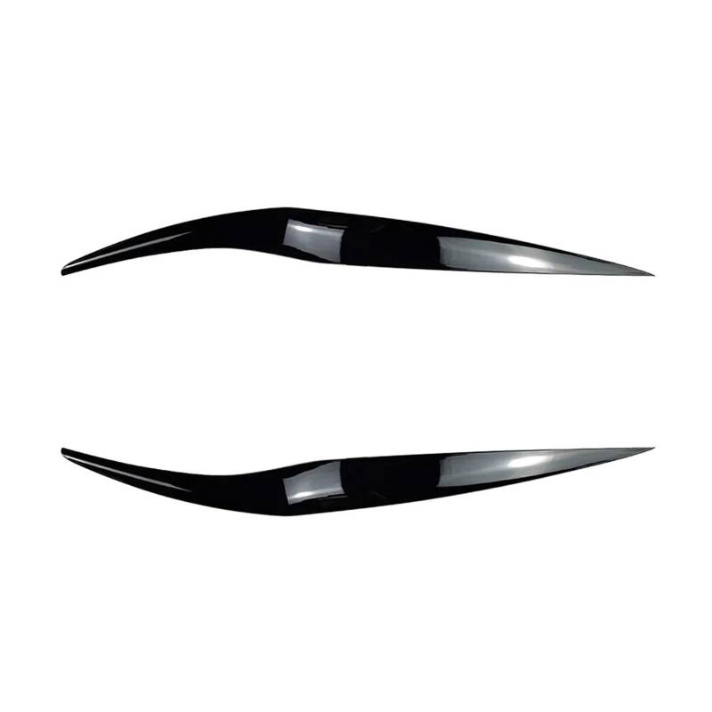 tuyda 2x Auto Front Scheinwerfer Abdeckung Kopf Augenbraue Augenlid Trim,Fit for Ford, Fiesta MK6.5 2013-2017 Licht Lampe Augenlid Dekoration Scheinwerfer-Augenbrauenschutz(Glossy Black) von tuyda