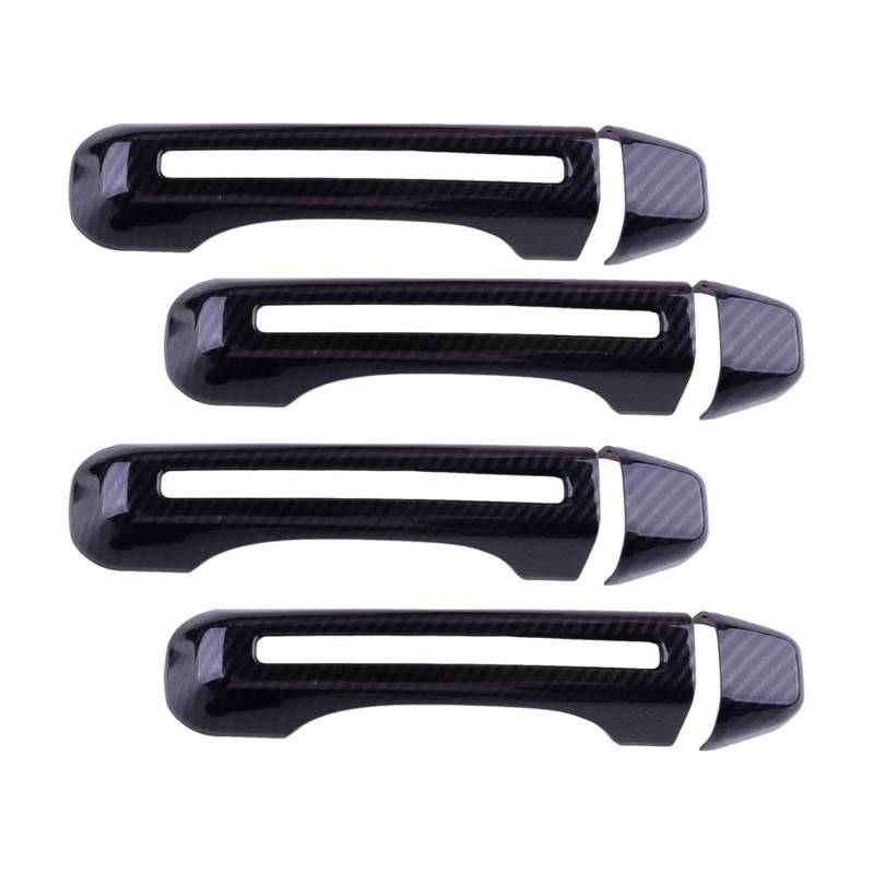 tuyda 8 Teile/satz Auto Außentür Griff Abdeckung Trim, Passend for Jeep, Wrangler JL Gladiator JT 2020-2022 Carbon Faser Stil ABS Dekorative Auflage für Autotürgriffe von tuyda