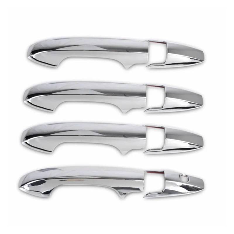 tuyda Aufkleber for Autotürgriffabdeckung, passend for CRV, CR-V 2007–2011, Chrom-Kohlefaser-Zubehör Dekorative Auflage für Autotürgriffe(Silver) von tuyda