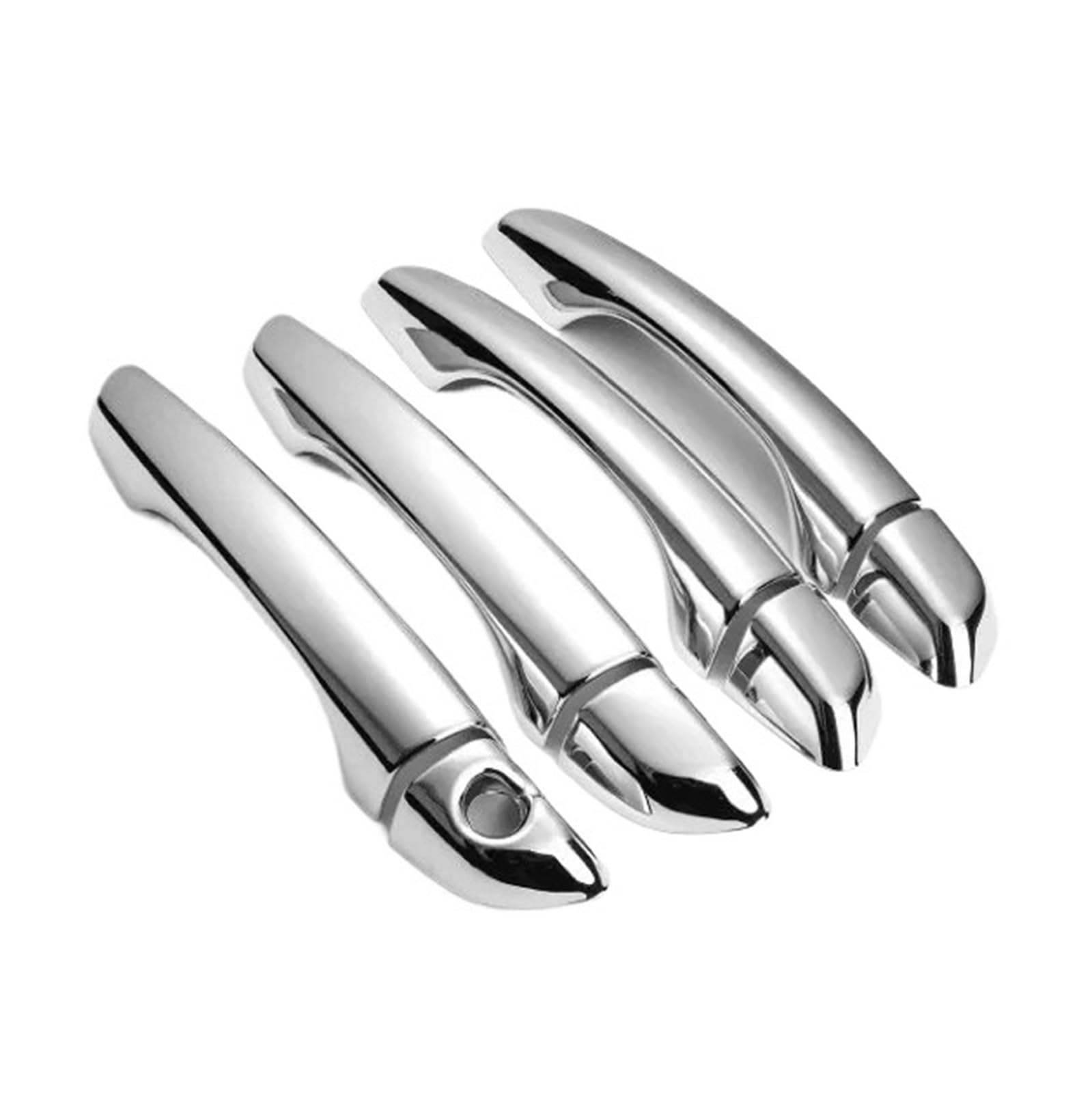 tuyda Aufkleber for Autotürgriffabdeckung, passend for Citroen, Dispatch SpaceTourer MK3 2017–2021, glänzendes schwarzes Zubehör Dekorative Auflage für Autotürgriffe(Silver no sensors) von tuyda