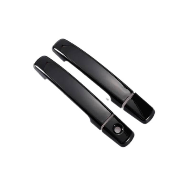 tuyda Aufkleber for Autotürgriffabdeckung, passend for Nissan, Pathfinder R51 2005–2012, glänzendes schwarzes Chrom, Auto-Styling-Zubehör Dekorative Auflage für Autotürgriffe(Black 0 button) von tuyda