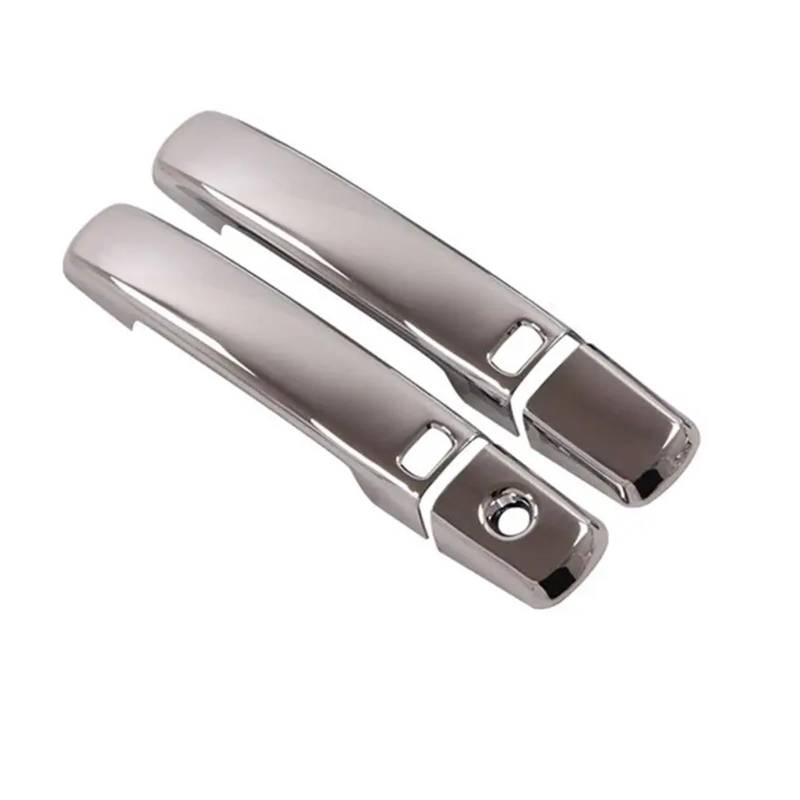 tuyda Aufkleber for Autotürgriffabdeckung, passend for Nissan, Pathfinder R51 2005–2012, glänzendes schwarzes Chrom, Auto-Styling-Zubehör Dekorative Auflage für Autotürgriffe(Silver 2 buttons) von tuyda