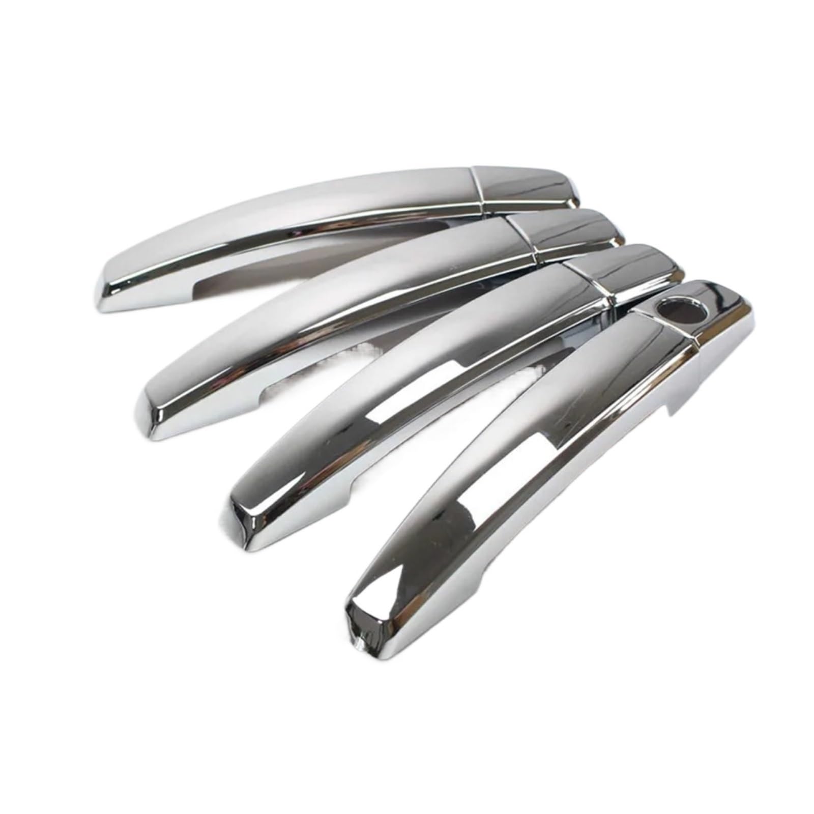 tuyda Aufkleber for Autotürgriffabdeckung, passend for Opel, Antara 2006–2015, Vauxhall Antara, Chrom-Schwarz-Styling-Zubehör Dekorative Auflage für Autotürgriffe(Silver) von tuyda