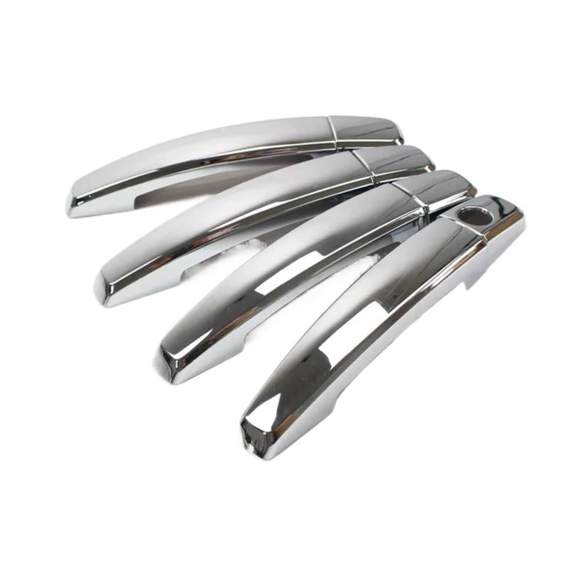 tuyda Aufkleber for Autotürgriffabdeckung, passend for Opel, Antara 2006–2015, Vauxhall Antara, Chrom-Schwarz-Styling-Zubehör Dekorative Auflage für Autotürgriffe(Silver) von tuyda