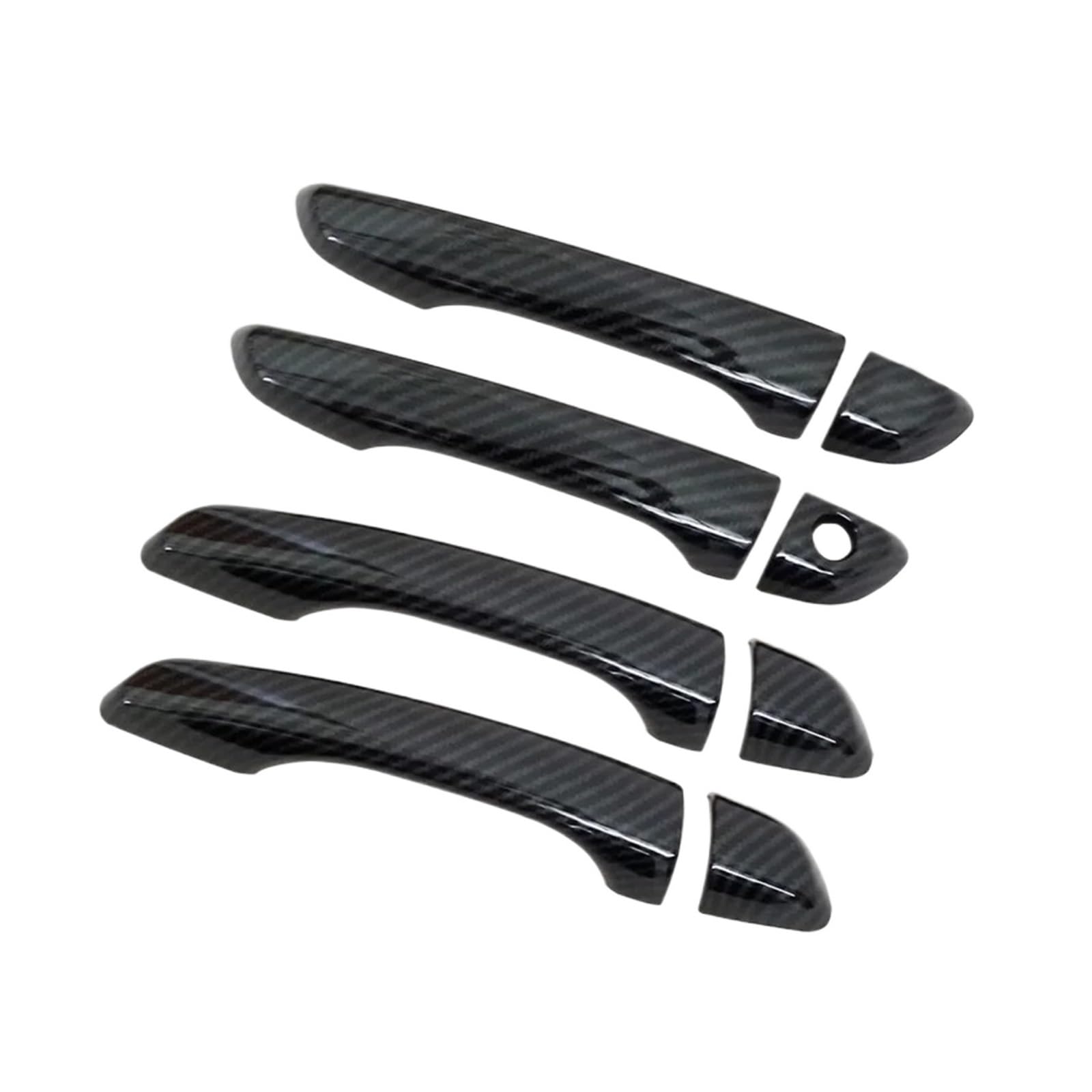 tuyda Aufkleber for Autotürgriffabdeckung, passend for Peugeot, Expert Traveller 2017–2021, Chrom-Kohlefaser-Styling-Zubehör Dekorative Auflage für Autotürgriffe(Carbon fiber) von tuyda
