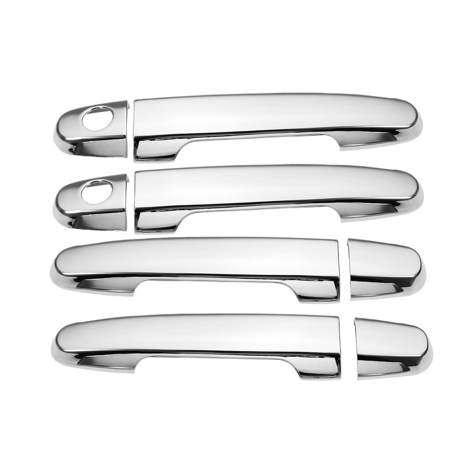 tuyda Aufkleber for Autotürgriffabdeckung, passend for Toyota, Allion Premio T240 2001–2007, glänzendes schwarzes Chrom, Styling-Zubehör-Overlay Dekorative Auflage für Autotürgriffe(Chrome 2 keyhole) tuyda Aufkleber for Autotürgriffabdeckung, passend for Toyota, Allion Premio T240 2001–2007, glänzendes schwarzes Chrom, Styling-Zubehör-Overlay Dekorative Auflage für Autotürgriffe(Chrome 2 keyhole) von tuyda
