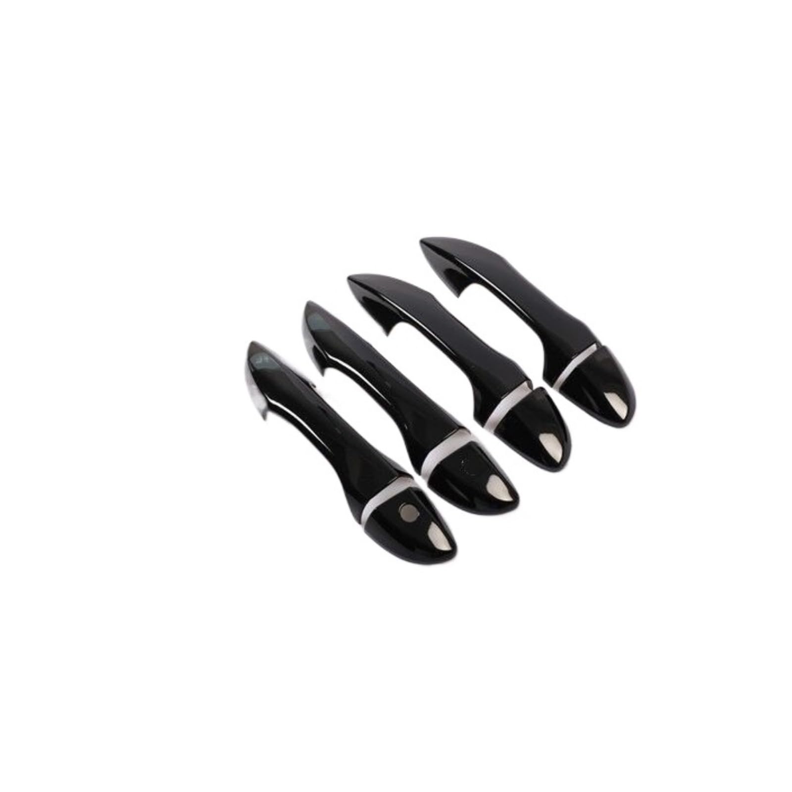 tuyda Aufkleber for Autotürgriffabdeckung, passend for Toyota, Corolla 2014–2018, Styling-Zubehör, glänzendes schwarzes Chrom Dekorative Auflage für Autotürgriffe(Black handle) von tuyda