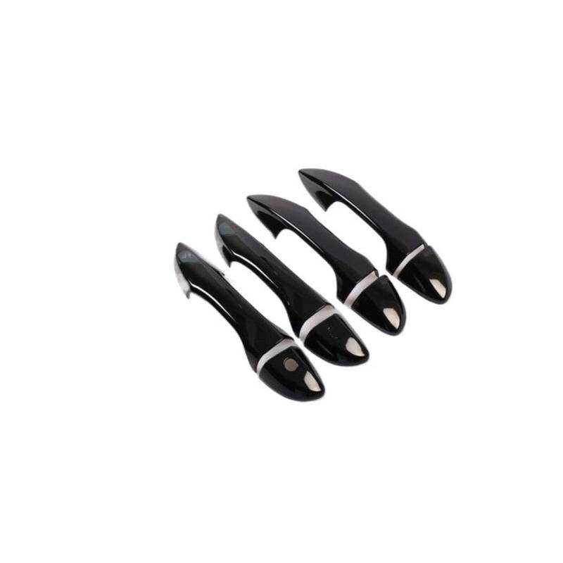 tuyda Aufkleber for Autotürgriffabdeckung, passend for Toyota, Corolla 2014–2018, Styling-Zubehör, glänzendes schwarzes Chrom Dekorative Auflage für Autotürgriffe(Black handle) von tuyda