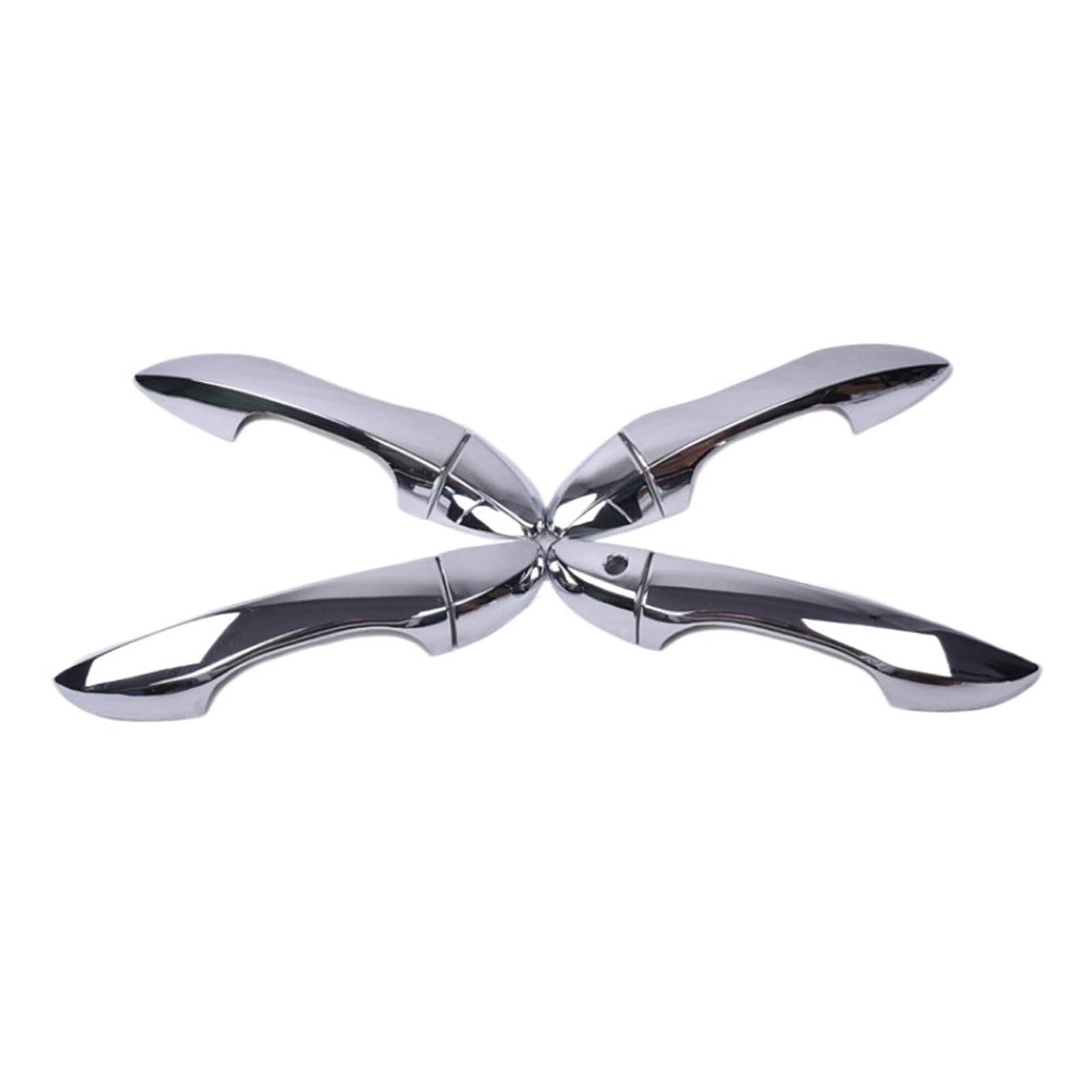 tuyda Aufkleber for Autotürgriffabdeckung, passend for Toyota, Corolla 2014–2018, Styling-Zubehör, glänzendes schwarzes Chrom Dekorative Auflage für Autotürgriffe(Silver handle) von tuyda