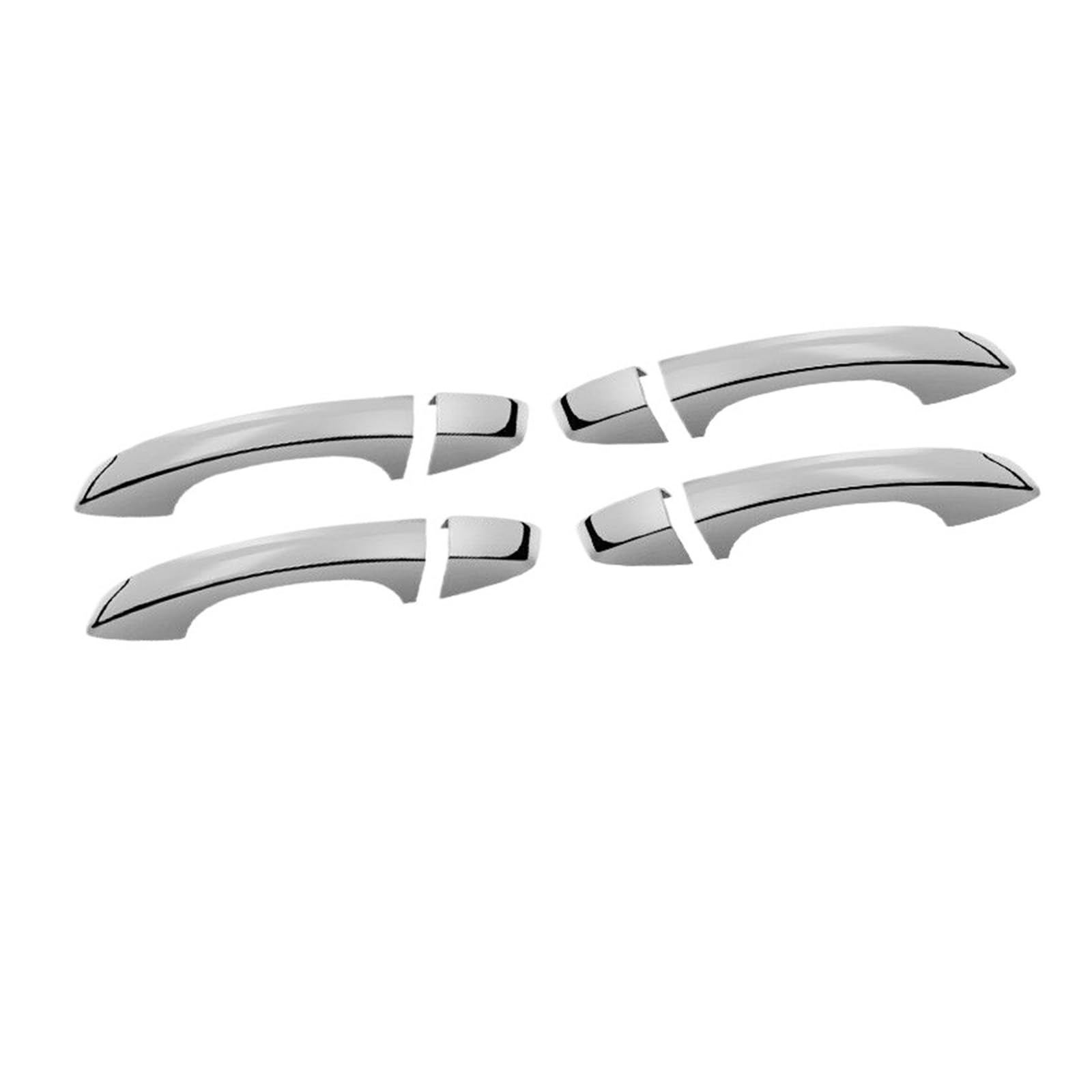 tuyda Aufkleber for Autotürgriffabdeckung, passend for Volkswagen, passend for Golf, 6 MK6 Skoda SUPERB 2009–2013, schwarzes Chrom-Styling-Zubehör Dekorative Auflage für Autotürgriffe(Silver 0 button) tuyda Aufkleber for Autotürgriffabdeckung, passend for Volkswagen, passend for Golf, 6 MK6 Skoda SUPERB 2009–2013, schwarzes Chrom-Styling-Zubehör Dekorative Auflage für Autotürgriffe(Silver 0 button) von tuyda