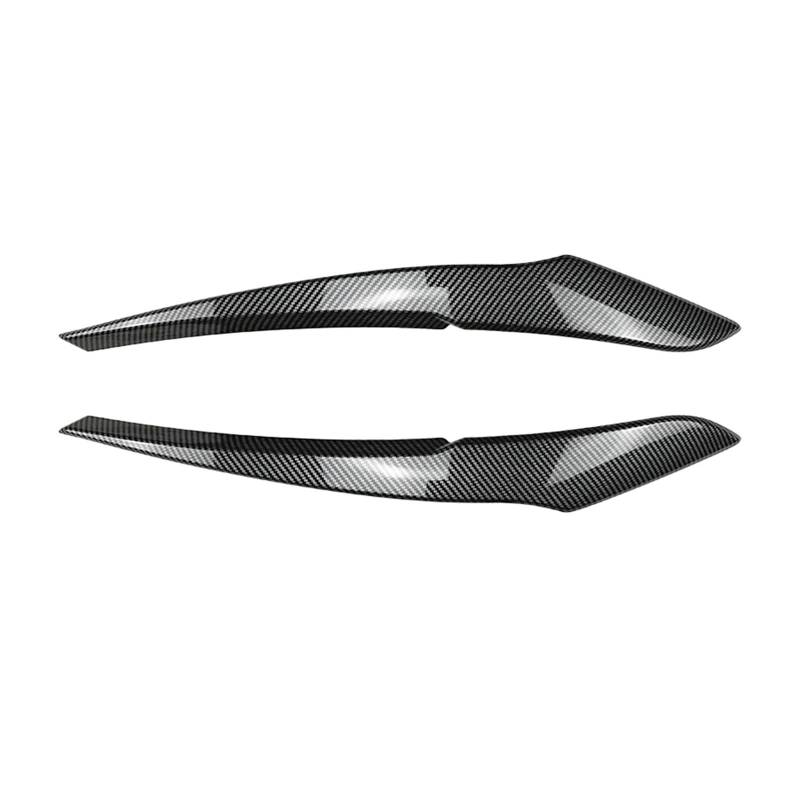 tuyda Aufkleber for die Scheinwerfer-Augenbrauen-Augenlidabdeckung, passend for 1er F20 F21, Basisversion 2011–2014 Scheinwerfer-Augenbrauenschutz(Carbon Fiber Look) von tuyda
