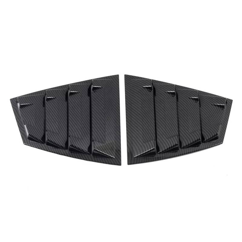 tuyda Aufkleber for die Seitenjalousieabdeckung der Heckklappe, passend for Subaru, WRX STi 2015–2021, Lüftungshutze, ABS-Zubehör Dekorative Abdeckung für Heckscheibengrill(Carbon) von tuyda