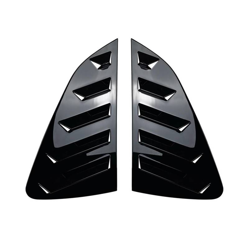 tuyda Aufkleber for die Zierleiste der hinteren Seitenklappe, passend for Volkswagen, passend for VW, passend for Polo MK6 2018–2023 Dekorative Abdeckung für Heckscheibengrill(Gloss Black) von tuyda