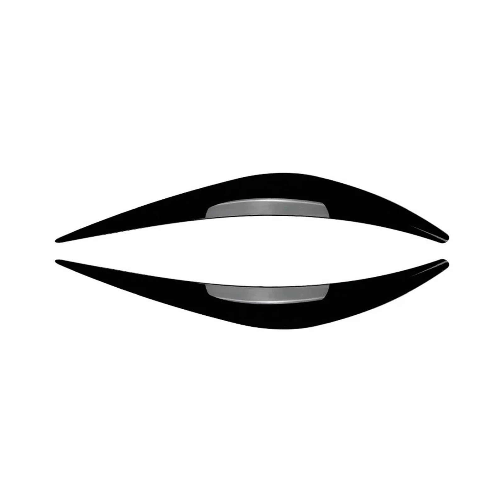 tuyda Auto-Front-Augenbrauen-Augenlid-Scheinwerfer-Wimpernabdeckungs-Zieraufkleber, passend for Infiniti, Q50 ab 2014 Scheinwerfer-Augenbrauenschutz(Gloss Black) von tuyda