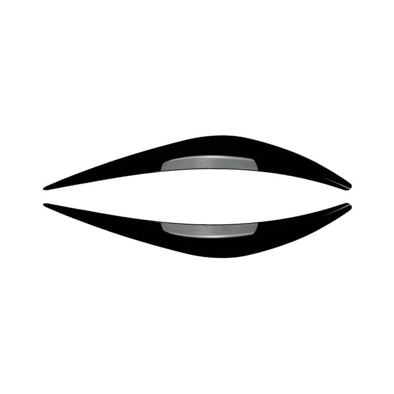 tuyda Auto-Front-Augenbrauen-Augenlid-Scheinwerfer-Wimpernabdeckungs-Zieraufkleber, passend for Infiniti, Q50 ab 2014 Scheinwerfer-Augenbrauenschutz(Gloss Black) von tuyda