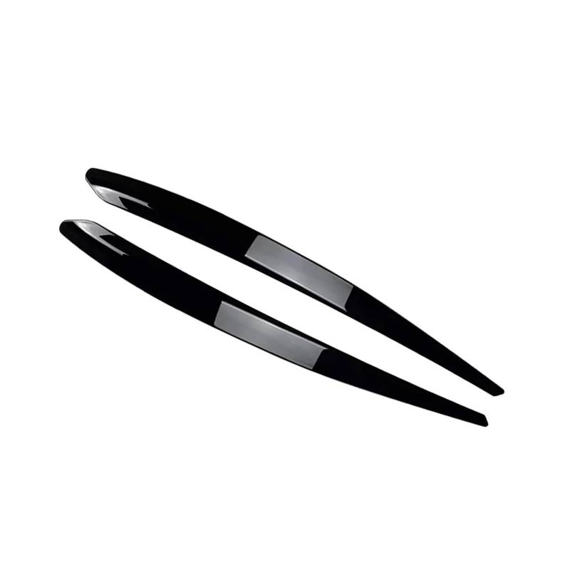 tuyda Auto Front Scheinwerfer Augenbraue Augenlider Trim Aufkleber Abdeckung,Fit for Skoda, Superb B8 2015-2019 Scheinwerfer-Augenbrauenschutz(Gloss Black) von tuyda