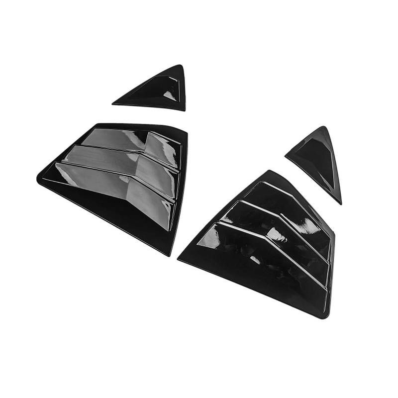 tuyda Auto Heckklappe Seitenfenster Rollladenabdeckung Zieraufkleber, passend for Toyota, Camry Sedan 2024 Entlüftungsschaufel ABS Zubehör Auto Dekorative Abdeckung für Heckscheibengrill(Gloss Black) von tuyda