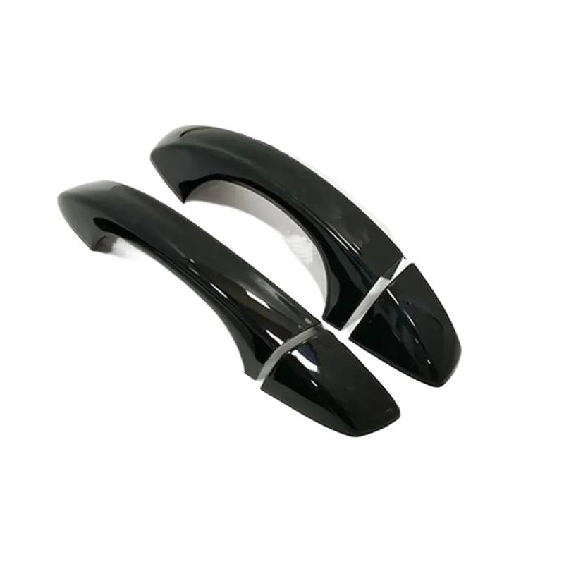 tuyda Auto-Seitentürgriff-Abdeckungsverkleidung, passend for Volkswagen, passend for Scirocco, 3 Mk3 2008–2015, schwarze Kohlefaser, Chrom-Styling, Autozubehör Dekorative Auflage für Autotürgriffe(Bla von tuyda