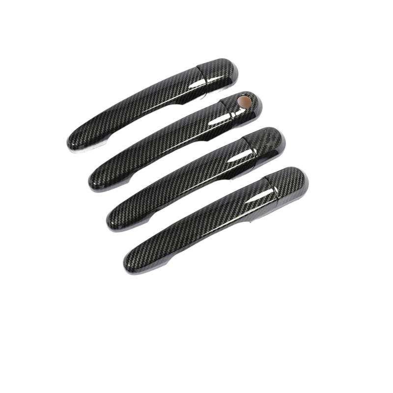 tuyda Auto-Türgriff-Abdeckungs-Zieraufkleber, passend for Hyundai, I20 2008–2013, Chrom-Carbon-Faser-Auto-Overlay Dekorative Auflage für Autotürgriffe(Carbon 1 keyhole) von tuyda