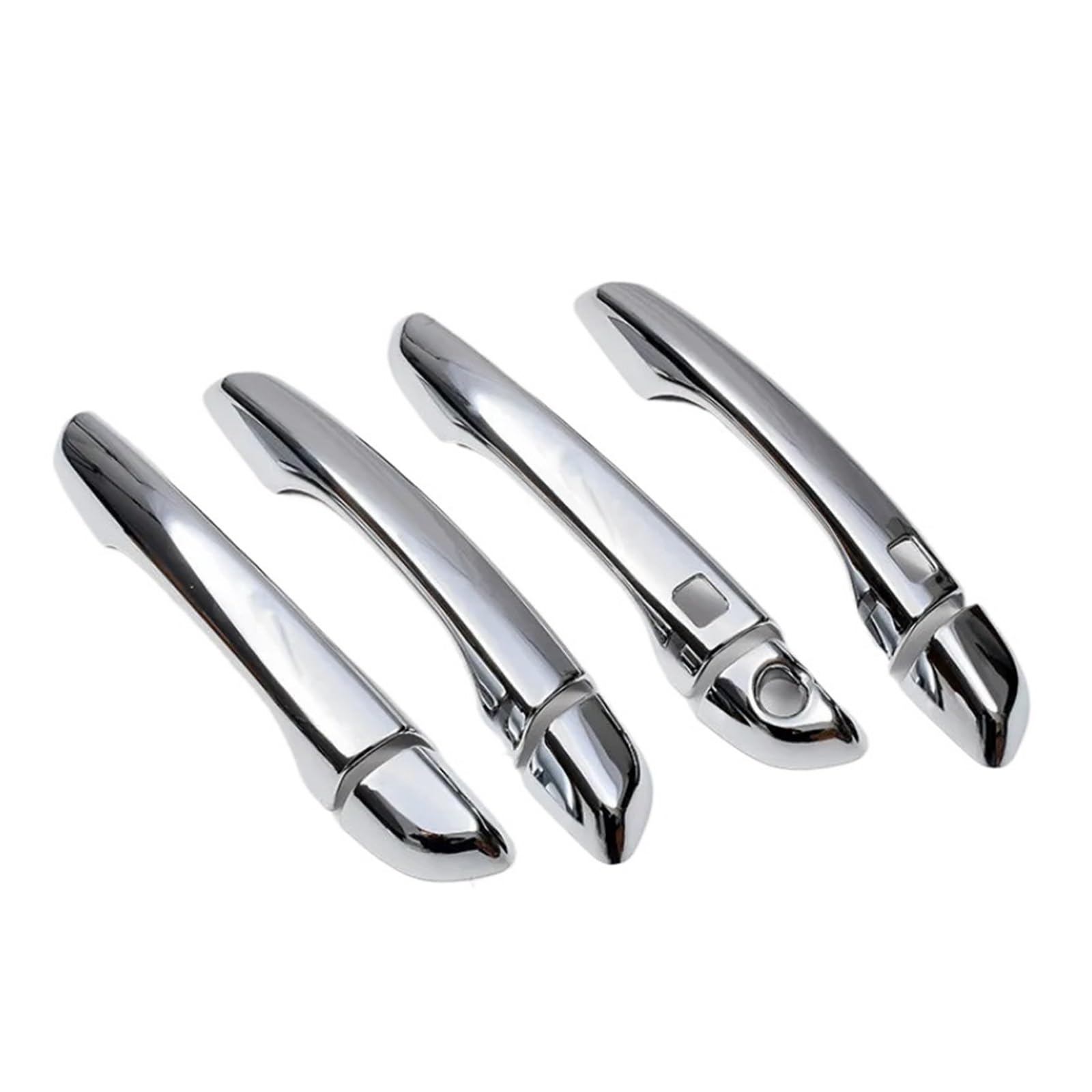 tuyda Auto-Türgriff-Abdeckungs-Zieraufkleber, passend for Hyundai, Solaris Accent 2017–2021, Chrom-Carbon-Faser, Auto-Styling-Zubehör-Overlay Dekorative Auflage für Autotürgriffe(Silver 2 buttons) tuyda Auto-Türgriff-Abdeckungs-Zieraufkleber, passend for Hyundai, Solaris Accent 2017–2021, Chrom-Carbon-Faser, Auto-Styling-Zubehör-Overlay Dekorative Auflage für Autotürgriffe(Silver 2 buttons) von tuyda