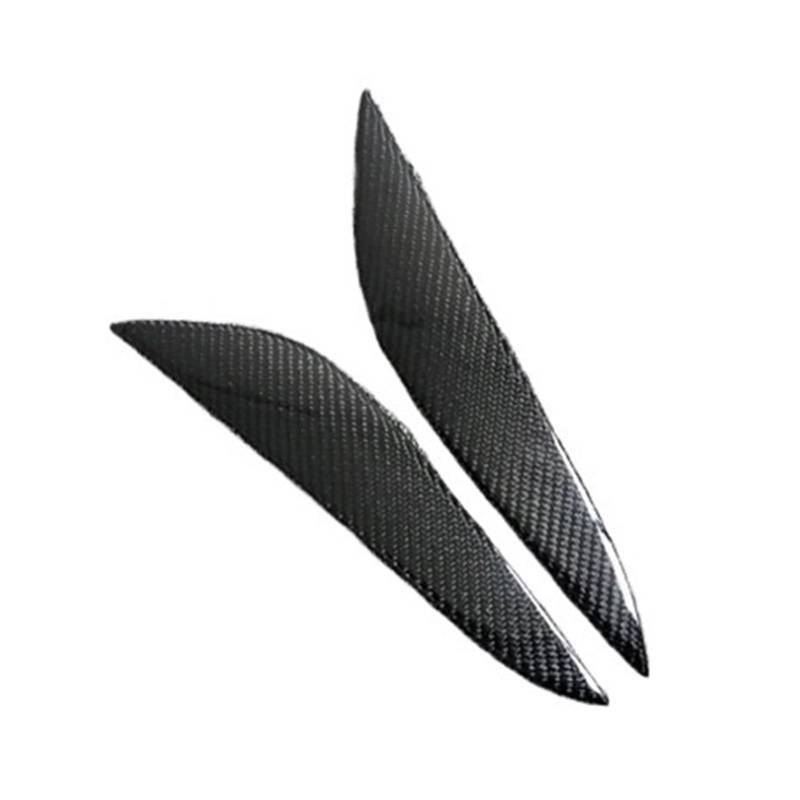 tuyda Autoscheinwerferabdeckung Augenbrauen Frontlampenaufkleber Augenlid, passend for Modell 3 Modell Y 2017-2021 Scheinwerfer-Augenbrauenschutz(Carbon fiber) von tuyda
